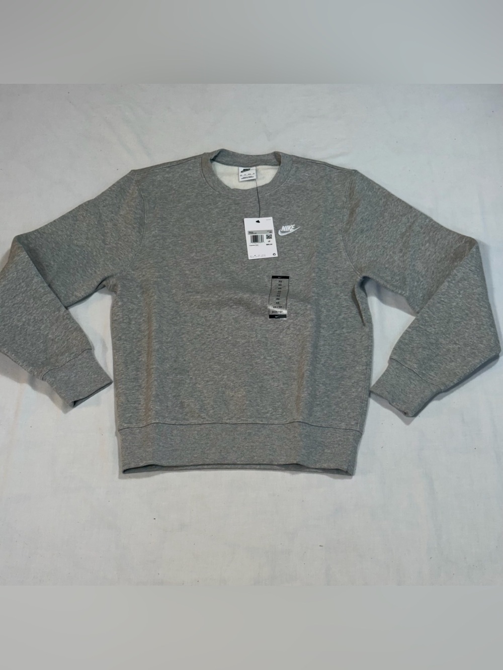 Nike Club Fleece Crewneck Sweatshirt Gray Men’s XS NWT BV2662-063